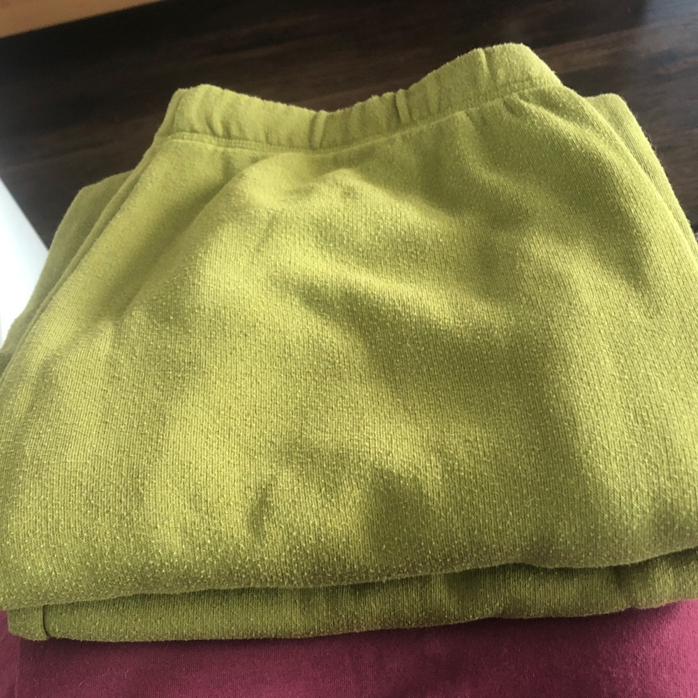 Victoria’s Secret PINK Lounge Boyfriend Wide Sweatpants Pants Olive Green Size M - Picture 7 of 7